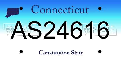 AS24616 Connecticut License Plate