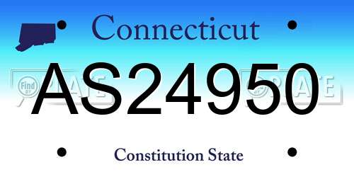 AS24950 Connecticut License Plate