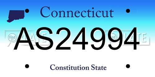 AS24994 Connecticut License Plate