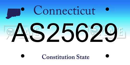 AS25629 Connecticut License Plate