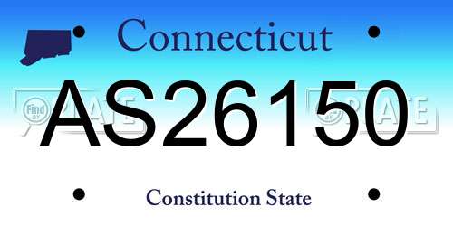AS26150 Connecticut License Plate