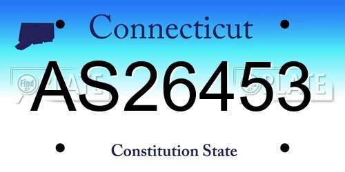 AS26453 Connecticut License Plate