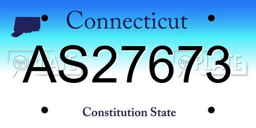 AS27673 Connecticut License Plate