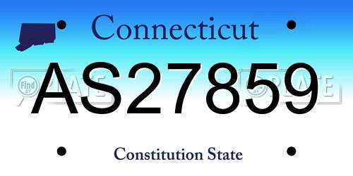 AS27859 Connecticut License Plate