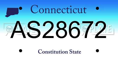 AS28672 Connecticut License Plate