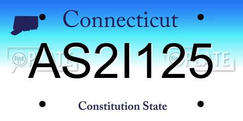 AS2I125 Connecticut License Plate
