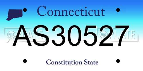 AS30527 Connecticut License Plate