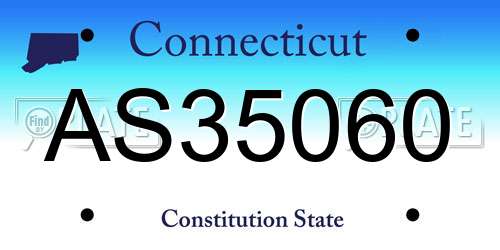 AS35060 Connecticut License Plate