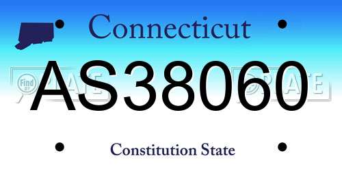 AS38060 Connecticut License Plate