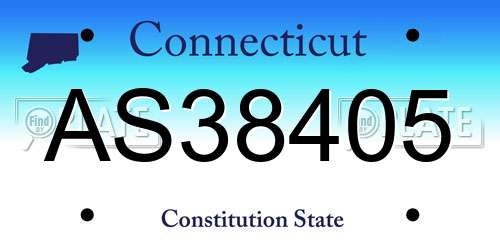 AS38405 Connecticut License Plate