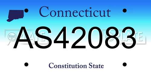 AS42083 Connecticut License Plate