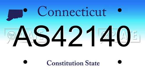 AS42140 Connecticut License Plate