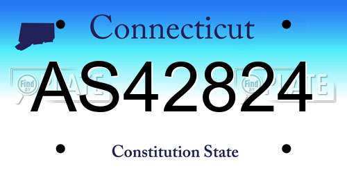 AS42824 Connecticut License Plate