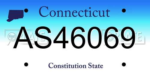 AS46069 Connecticut License Plate
