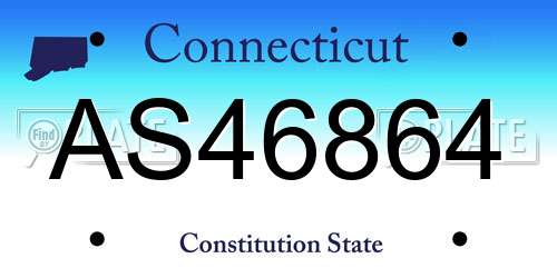 AS46864 Connecticut License Plate