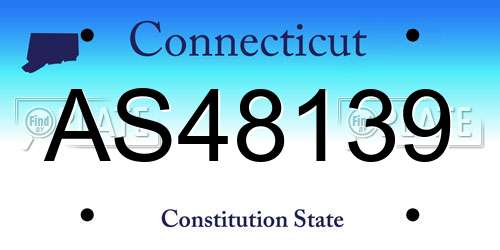 AS48139 Connecticut License Plate