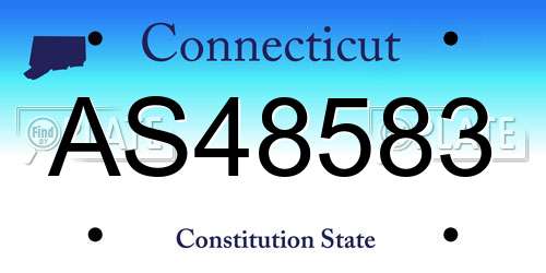 AS48583 Connecticut License Plate