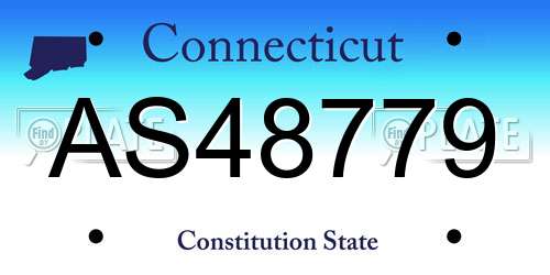 AS48779 Connecticut License Plate