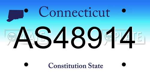 AS48914 Connecticut License Plate