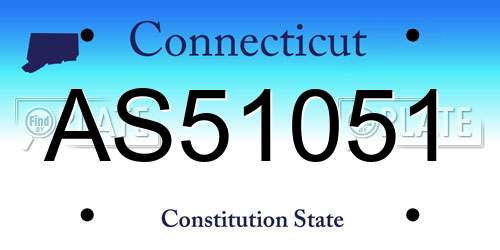 AS51051 Connecticut License Plate