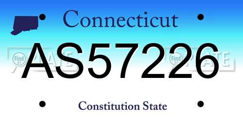 AS57226 Connecticut License Plate