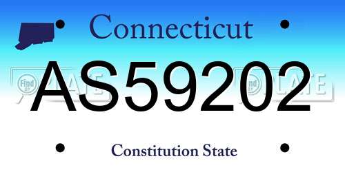 AS59202 Connecticut License Plate