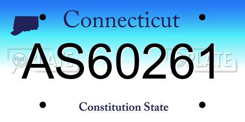 AS60261 Connecticut License Plate