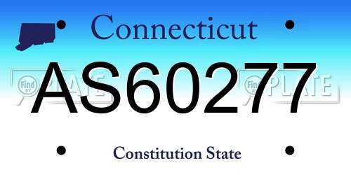 AS60277 Connecticut License Plate