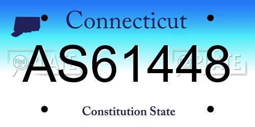 AS61448 Connecticut License Plate