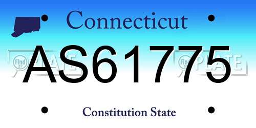 AS61775 Connecticut License Plate