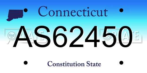 AS62450 Connecticut License Plate