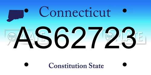 AS62723 Connecticut License Plate