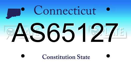 AS65127 Connecticut License Plate