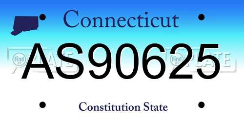 AS90625 Connecticut License Plate