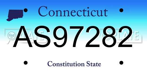 AS97282 Connecticut License Plate