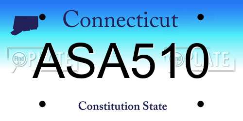 ASA510 Connecticut License Plate