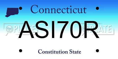 ASI70R Connecticut License Plate