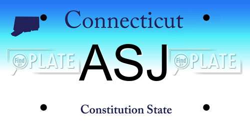 ASJ Connecticut License Plate