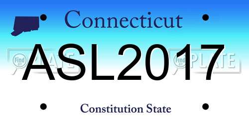 ASL2017 Connecticut License Plate