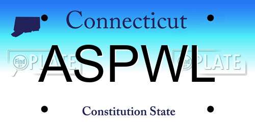 ASPWL Connecticut License Plate