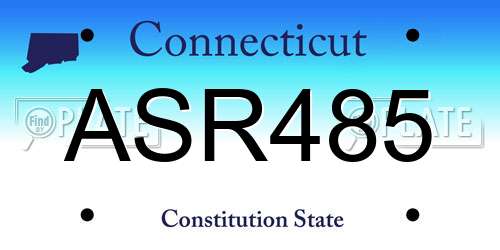 ASR485 Connecticut License Plate