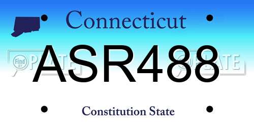 ASR488 Connecticut License Plate