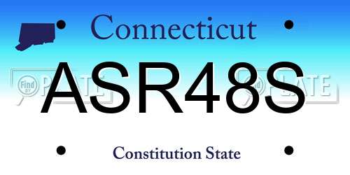 ASR48S Connecticut License Plate