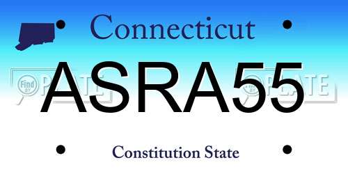 ASRA55 Connecticut License Plate