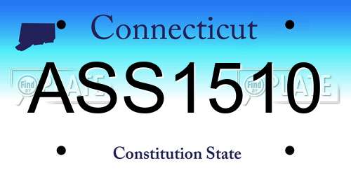 ASS1510 Connecticut License Plate