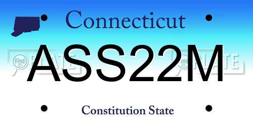 ASS22M Connecticut License Plate
