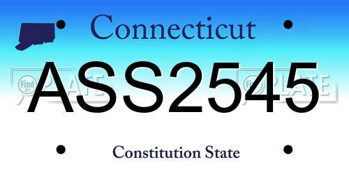 ASS2545 Connecticut License Plate