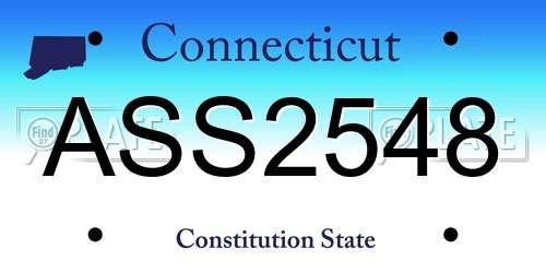 ASS2548 Connecticut License Plate