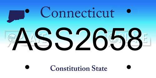 ASS2658 Connecticut License Plate