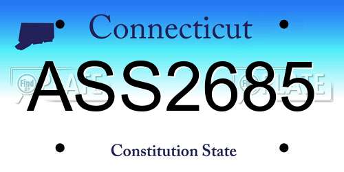 ASS2685 Connecticut License Plate